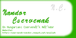 nandor cservenak business card